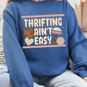 Blue Graphic Sweatshirt with Fun Design